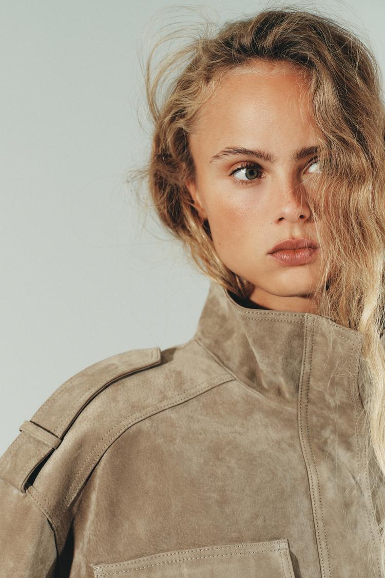 Marble Sand Suede Jacket
