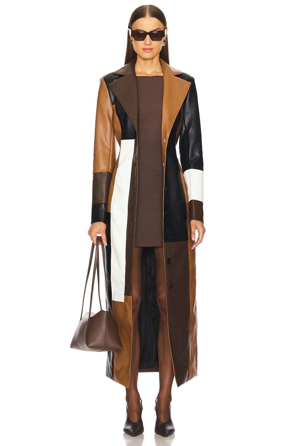Rhialey Brown Leather Coat