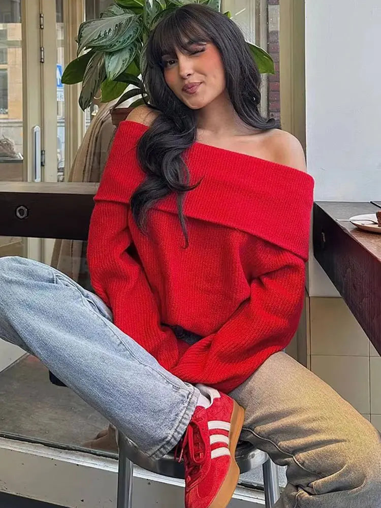 Shoulder Pullover Jumper