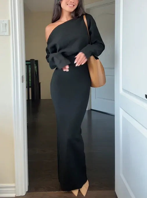 Raven One Sleeve Maxi