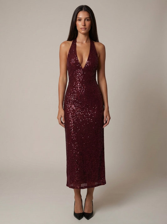 Emily Sequin Midi Dress