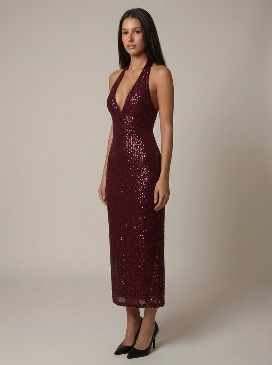 Emily Sequin Midi Dress