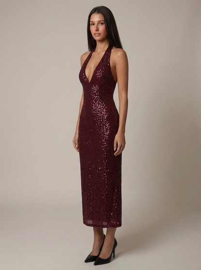 Emily Sequin Midi Dress
