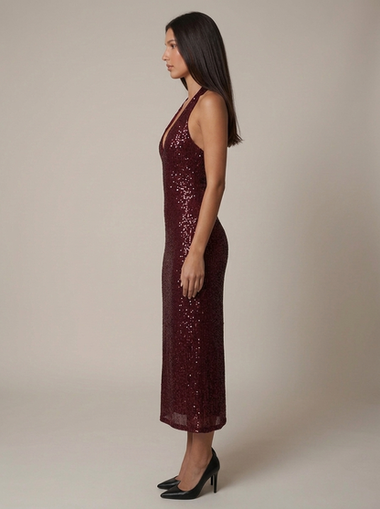 Emily Sequin Midi Dress