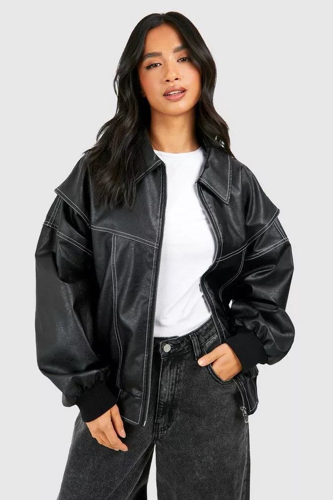 Amor | Red Leather Jacket