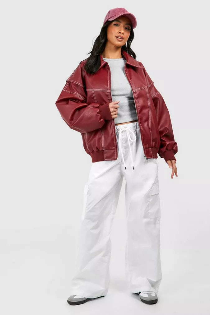 Amor | Red Leather Jacket