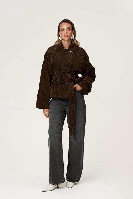 Caza Cropped Trench Coat