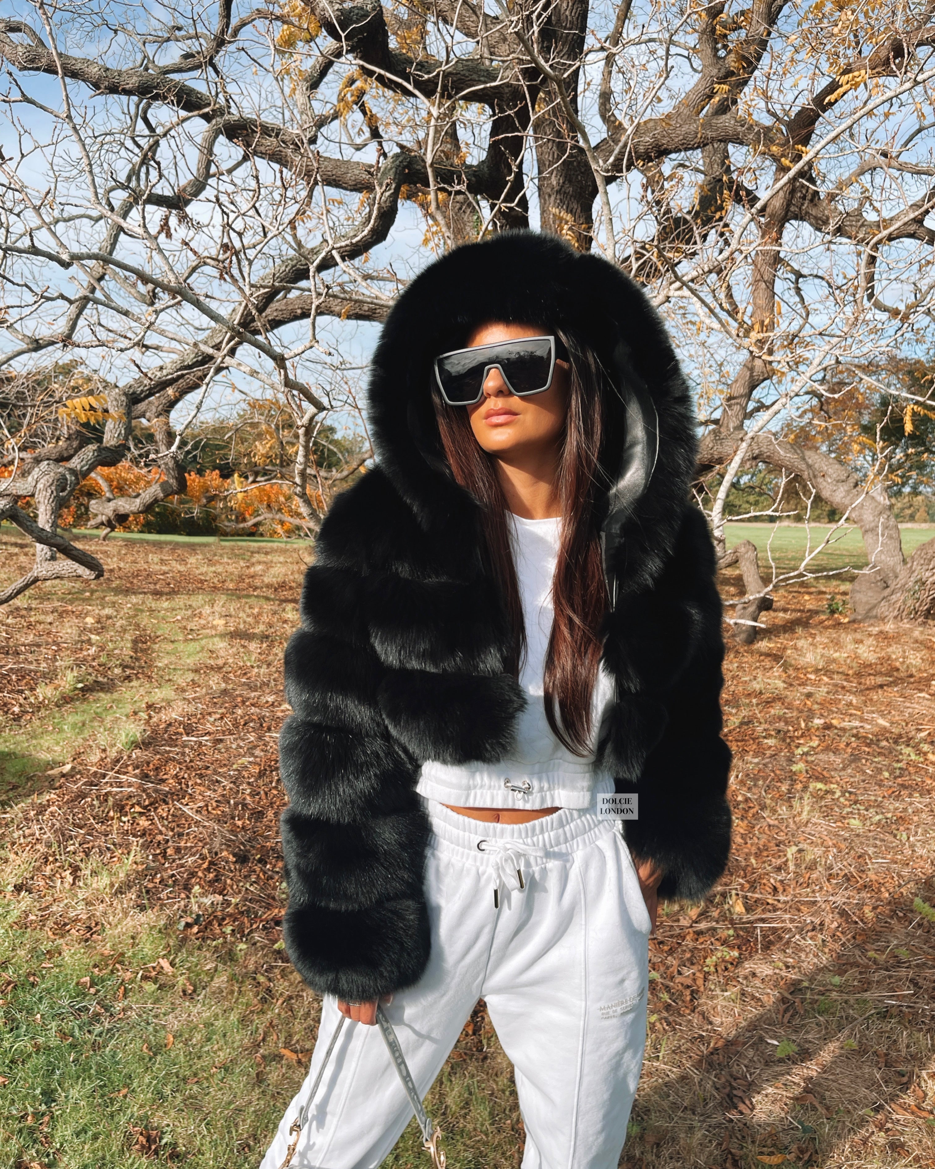 Cropped Hooded Coat