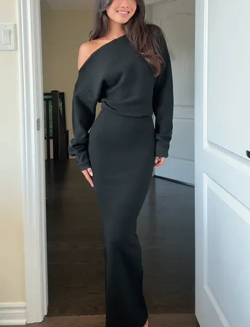 Raven One Sleeve Maxi